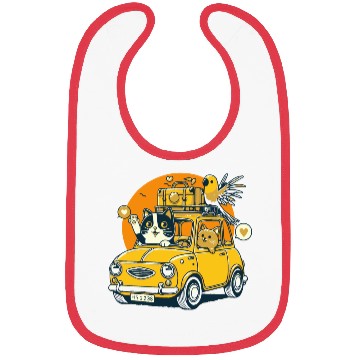 Discover Road Trip by Car : Life's Better with Cat Friends Bibs