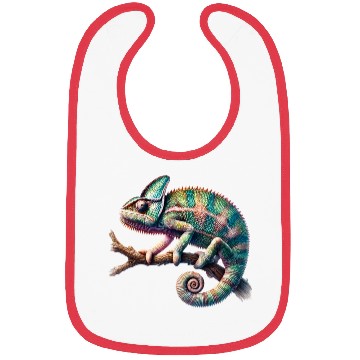 Discover fascinating, lively chameleon motif Bibs
