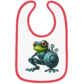 Discover Cyborg Frog Toad Newt Robot Mech Design Bibs