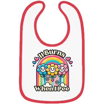Discover It Burns When I Pee Retro Inappropriate Bibs