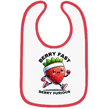Discover Berry Fast Berry Furious Running Strawberry Bibs