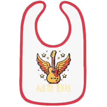 Discover Gift For Guitar Player Rock & Roll Music Bibs