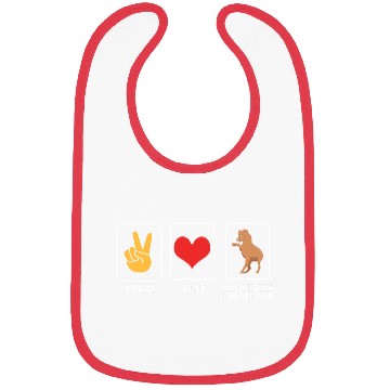 Discover Peace And Love Dog Rhodesian Ridgeback Bibs