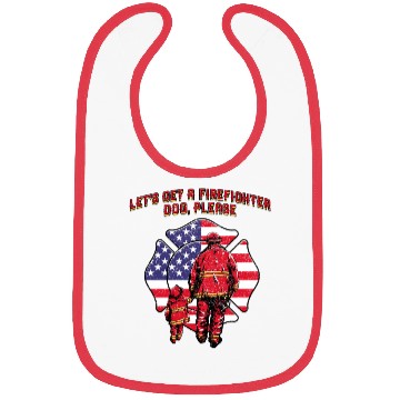 Discover Lets Get a Firefighter Dog Fireman Dog Lover Fire Bibs