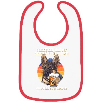Discover Shepherd Dog LIKE BEER AND GERMAN SHEPHERD Bibs