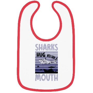 Discover Great White Shark Hug Largest Predator Ocean Bibs