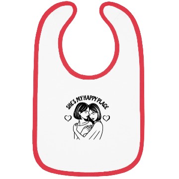 Discover Happy Place Lesbian Couple Bibs