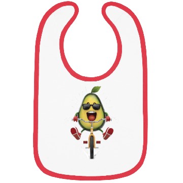 Discover Avocado Cycling On Bike Realistic Bibs