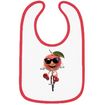 Discover Peach Cycling On Bike Realistic Bibs