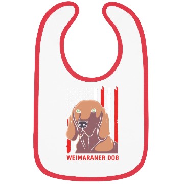 Discover US Flag 4th Of July Patriotic Dog Weimaraner Lover Bibs