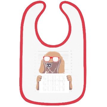 Discover Dog With Sunglasses Mugshot Funny Weimaraner Bibs