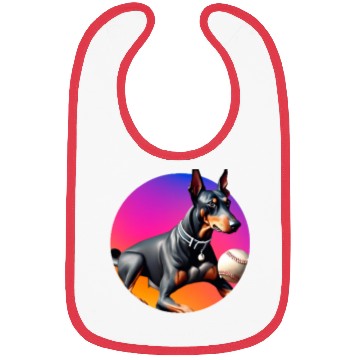Discover Doberman baseball player Bibs