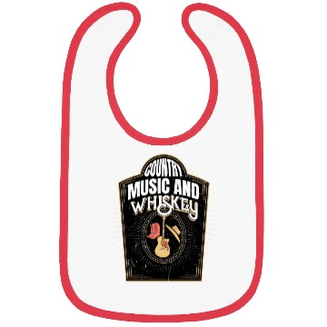 Discover Country Music & Whiskey Cowboy Western Bibs