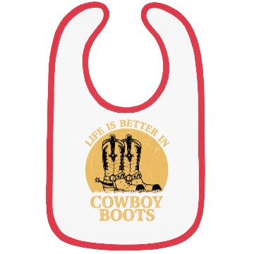 Discover Life is Better in Cowboy Boots Western Country Mus Bibs
