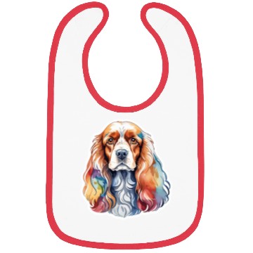 Discover American Cocker Spaniel Watercolor Bibs