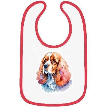 Discover American Cocker Spaniel Watercolor Bibs