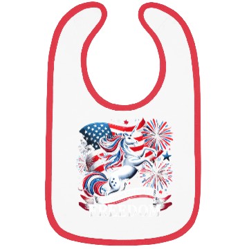 Discover Star-Spangled Unicorn with American Pride and Bibs