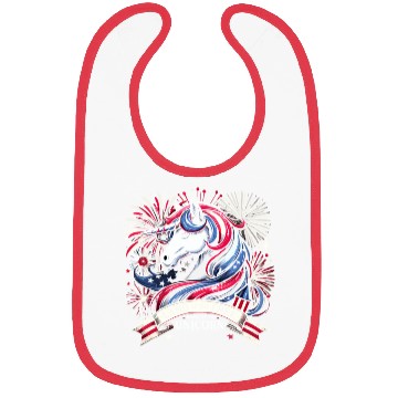Discover Star-Spangled Unicorn with American Pride and Bibs