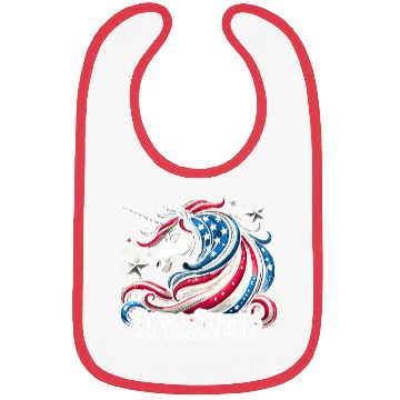 Discover Star-Spangled Unicorn with American Pride and Bibs