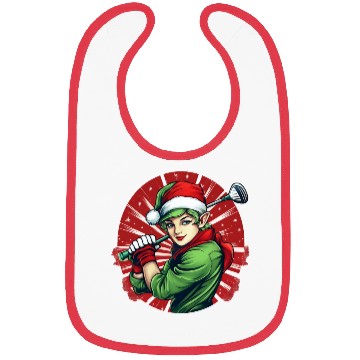 Discover Christmas Elf Golf Bibs
