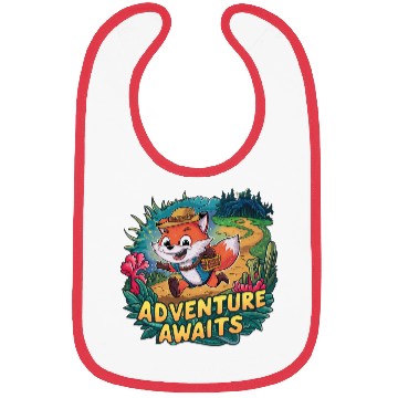 Discover Adventure Awaits Fox Sticker – Playful Wilderness Bibs