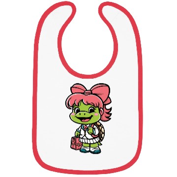 Discover School Girl Turtle Bibs