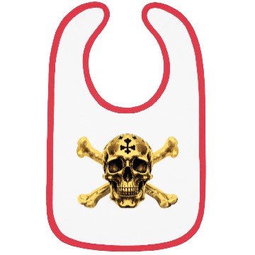 Discover Golden Pirate Skull ☠ Bibs