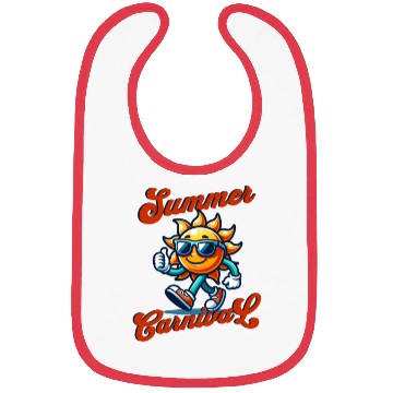 Discover Sun Mascot Character Summer Bibs