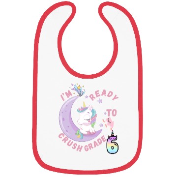 Discover I'm Ready to Crush 6th Grade Unicorn Design Bibs