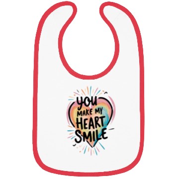 Discover You make my heart smile Bibs