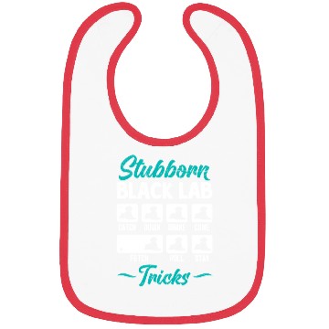 Discover Labrador STUBBORN BLACK LAB TRICKS Labrador Bibs