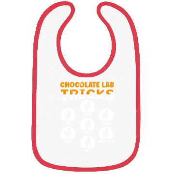 Discover Labrador Funny CHOCOLATE LAB TRICKS Stubborn Bibs