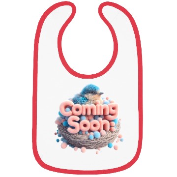 Discover Coming Soon Baby Bird in Nest Announcement Bibs