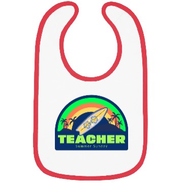 Discover Teacher Summer Sunday Surfer Bibs