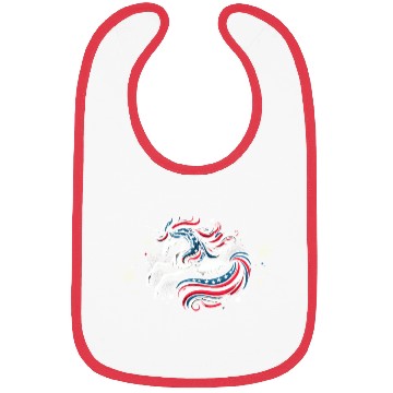 Discover Star-Spangled Unicorn with American Pride and Bibs