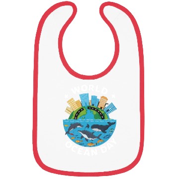 Discover world ocean day Bibs