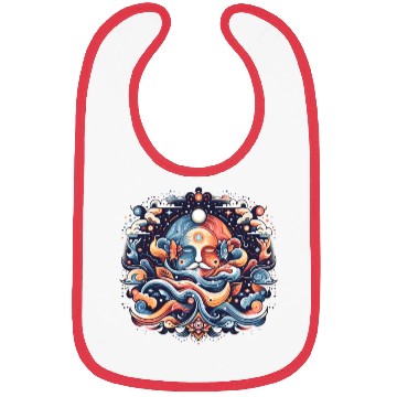 Discover Cosmic Harmony Abstract Art Bibs