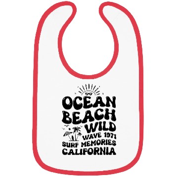 Discover Ocean Beach Wild Wave 1971 Memories California Bibs