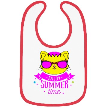 Discover Enjoy Summer Time - Cool Cat Bibs