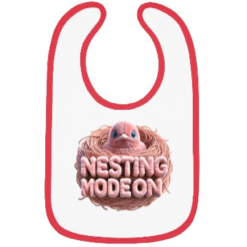 Discover Nesting Mode On, Bird in Nest Baby Announcement Bibs