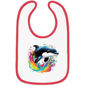 Discover Dolphin In Ocean splash Bibs