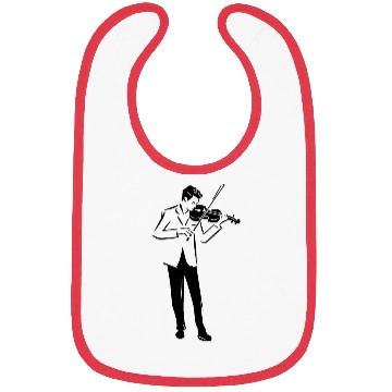 Discover Violin Guy Drawing Bibs