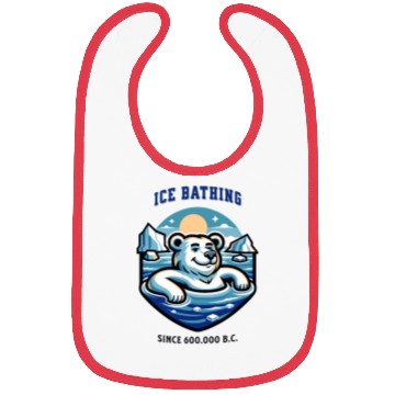 Discover relaxed polar bear takies ice bath funny mascot Bibs