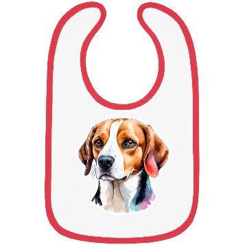 Discover Beagle Watercolor Bibs