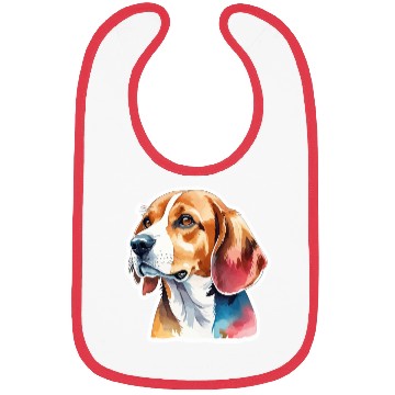 Discover Beagle Watercolor Bibs