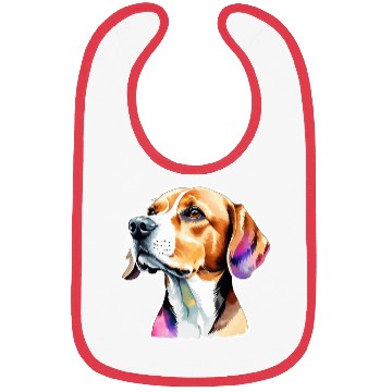 Discover Beagle Watercolor Bibs