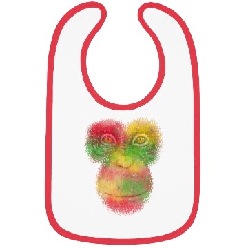 Discover Colorful Retro Monkey Face Bibs - Funny Monkey