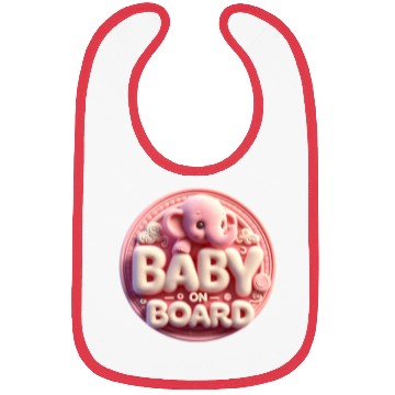 Discover Baby announcement with text “Baby on Board" Bibs