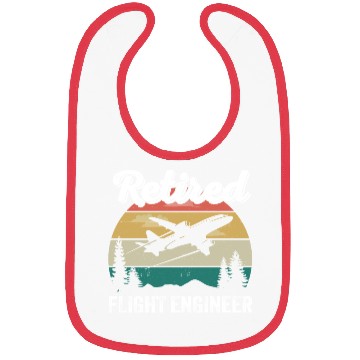 Discover Retired Flight Engineer Retirement Pilot & Aviatio Bibs
