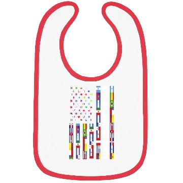 Discover Hispanic Heritage month USA Flag all Countries Bibs